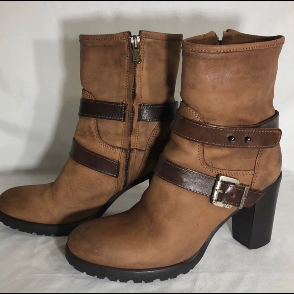 Brown Leather Vera Gomma Ankle Booties - Picture 2 of 7